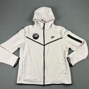 Portland Jr Winterhawks Hoodie Mens Large Nike Tech Fleece White Zip Up Hockey